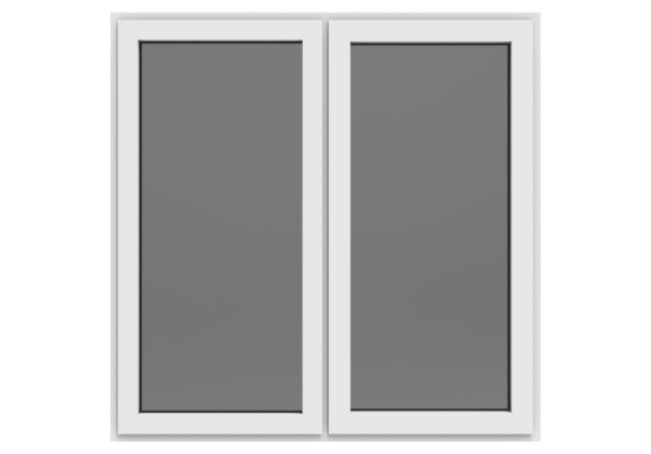 Kunststof vast glas 2 vakken